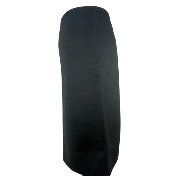 Prada Women's Black Wool Angora Designer Straight Quiet Luxury Skirt EU 42/W28 - Picture 3 of 9